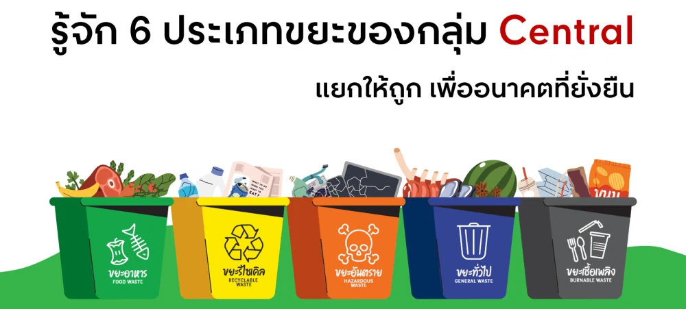 รู้จัก 6 ประเภทขยะ แยกให้ถูก เพื่ออนาคตที่ยั่งยืนของกลุ่ม Central